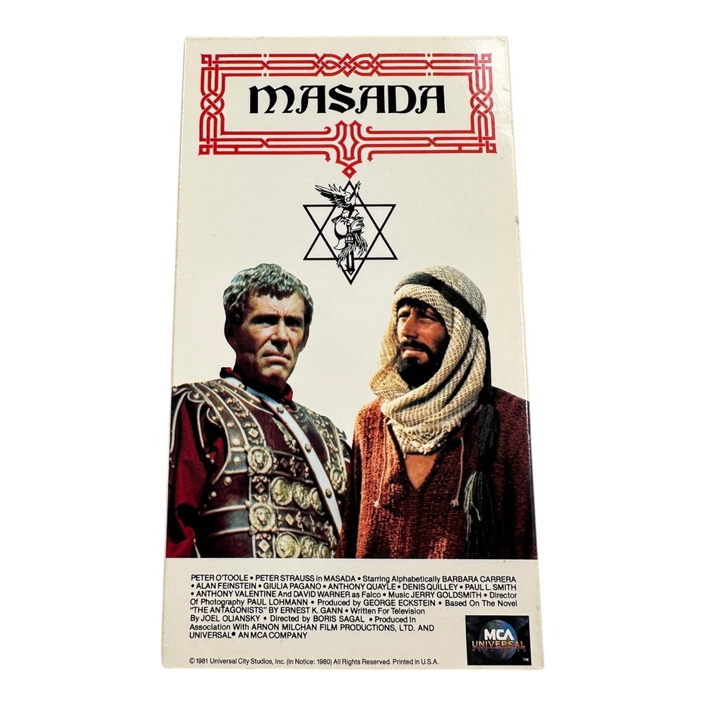 Masada‎ VHS HI FI MCA Universal City Studios 1981 Drama Epic Film